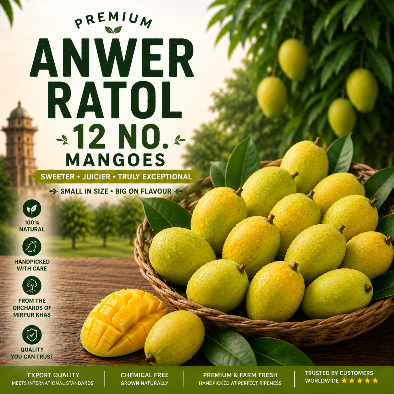 Premium Export Quality Multani Anwar Ratol 12 No